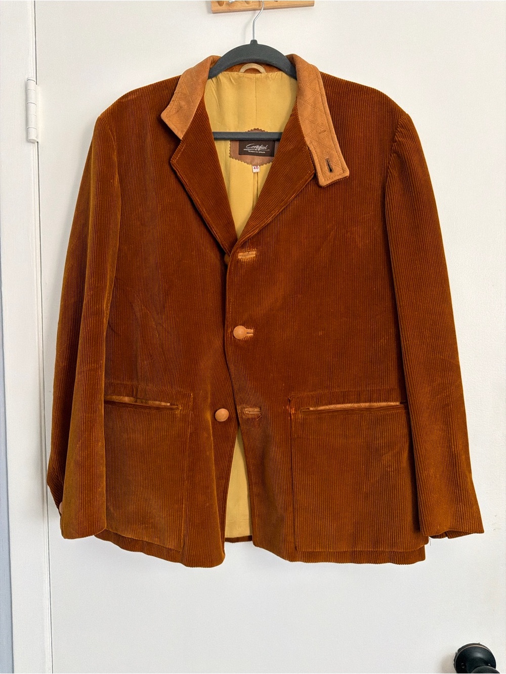 Men’s Rust Brown Corduroy Blazer Jacket